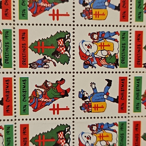 The American Lung Association Christmas seals 'for life & breath' 1974 ephemera - Picture 5 of 6